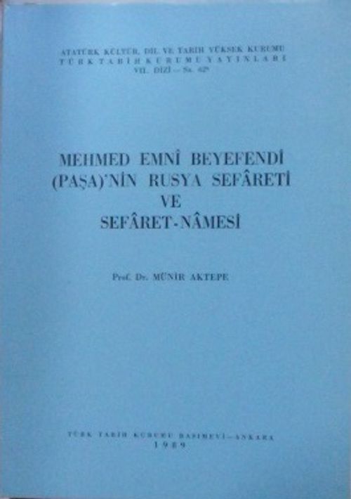 Mehmed Emni Beyefendi (Paşa)'nin Rusya Sefareti ve Sefaretnamesi / 13-Z-38