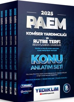 2025 PAEM Komiser Yardımcılığı ve Rütbe Terfi Sınavlarına Hazırlık TCK, CMK, PVSK, GKDK Cumhurbaşkanlığı Kararnameleri ve İlgili Güncel Mevzuat Değişiklikleri Konu Anlatım Seti (4 Modül)