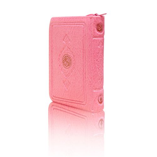 Cep Boy Kur'an-ı Kerim (Pembe Renk, Kılıflı, Mühürlü)
