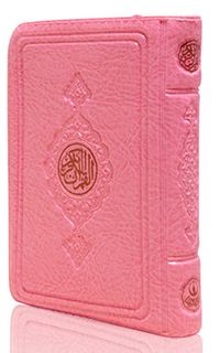 Büyük Cep Boy Kur'an-ı Kerim (Pembe Renk, Kılıflı, Mühürlü)