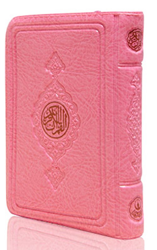 Büyük Cep Boy Kur'an-ı Kerim (Pembe Renk, Kılıflı, Mühürlü)