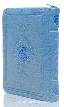Büyük Cep Boy Kur'an-ı Kerim (Mavi Renk, Kılıflı, Mühürlü)