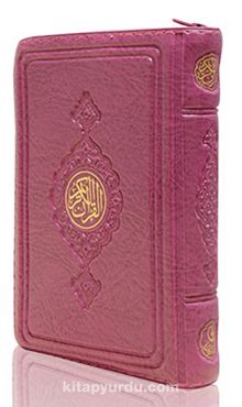 Büyük Cep Boy Kur'an-ı Kerim (Lila Renk, Kılıflı, Mühürlü)