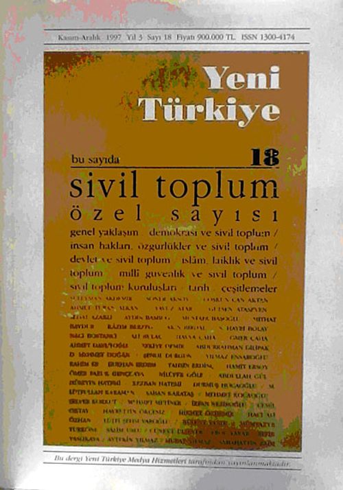 Yeni Türkiye Sivil Toplum Özel Sayısı (2-F-18)