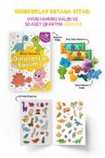 Dinozorlar Boyama Kitabı - Oyun Hamuru, Oyuncak ve Çıkartma Hediyeli / 3 Yaş+