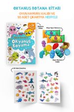 Okyanus Boyama Kitabı - Oyun Hamuru, Oyuncak ve Çıkartma Hediyeli / 3 Yaş+