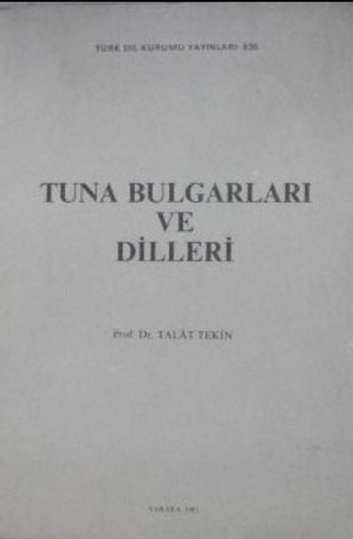 Tuna Bulgarları ve Dilleri (1-G-14)