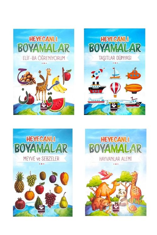 Heyecanlı Boyamalar Seti (4 Kitap)