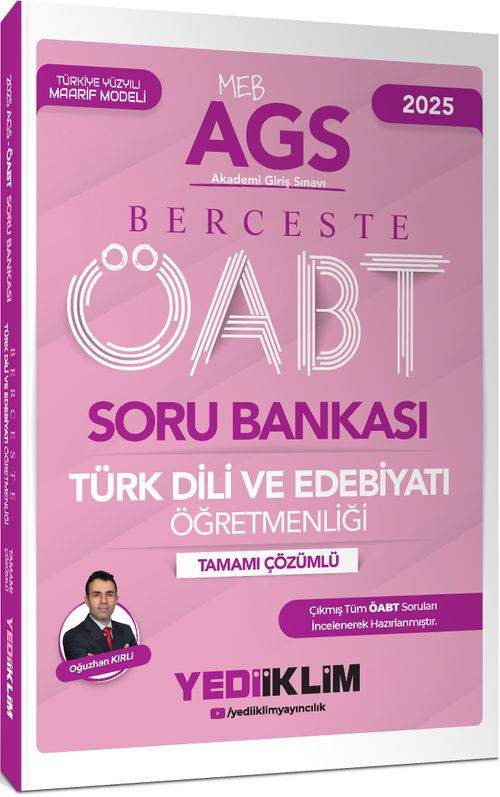 2025 MEB AGS ÖABT Berceste Türk Dili ve Edebiyatı Öğretmenliği Tamamı Çözümlü Soru Bankası