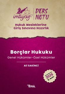 İmtiyaz HMGS Ders Notları Borçlar Hukuku  (Genel Hükümler-Özel Hükümler)