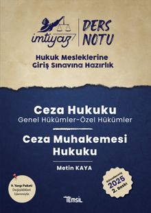 İmtiyaz HMGS Ders Notları Ceza Hukuku & Ceza Muhakemesi Hukuku