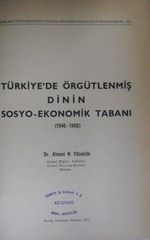 Türkiyede Örgütlenmiş Dinin Sosyo Ekonomik Tabanı / (2-I-20)