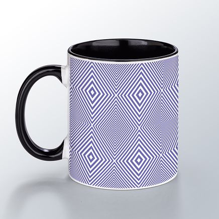 Optik illüzyon Porselen Kupa - Kareler