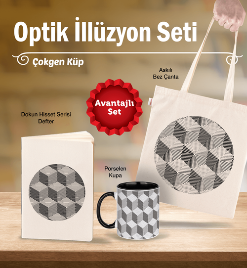 Optik İllüzyon Seti - Çokgen Küp
