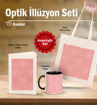 Optik İllüzyon Seti - Kalpler