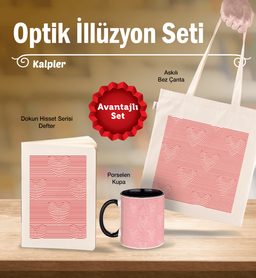 Optik İllüzyon Seti - Kalpler