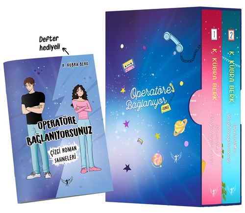 Operatöre Bağlanıyorsunuz 1-2  (Yan Boyamalı Ciltli Kutulu Set -Defter Hediyeli)