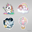 Chibi ve Unicorn Sticker Seti</span>
