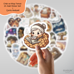 Chibi ve Kitap Sticker Seti