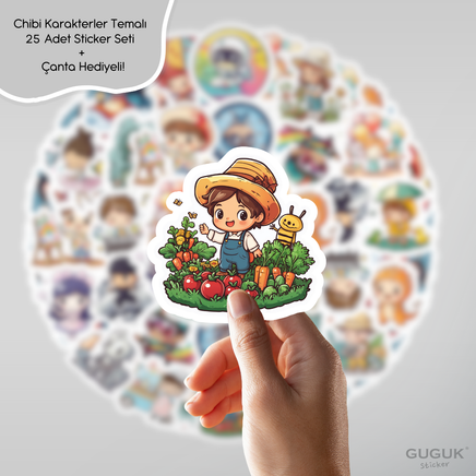Chibi Karakterler Sticker Seti