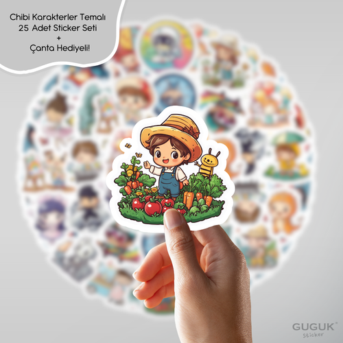 Chibi Karakterler Sticker Seti