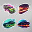Neon Araçlar Sticker Seti</span>