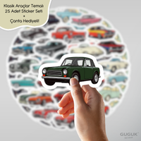 Klasik Araçlar Sticker Seti