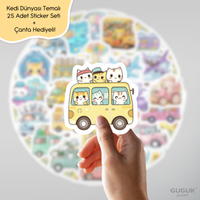 Kedi Dünyası Sticker Seti