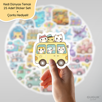 Kedi Dünyası Sticker Seti