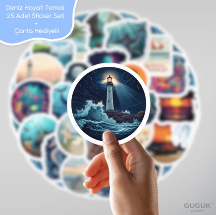 Deniz Hayatı Sticker Seti