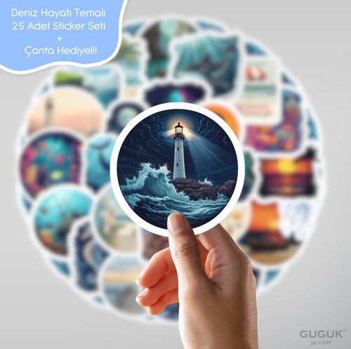 Deniz Hayatı Sticker Seti
