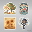 Retro Doğa Sticker Seti</span>