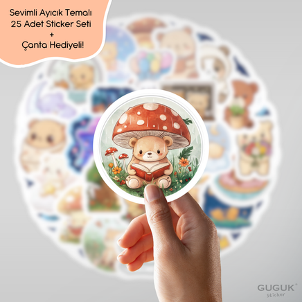 Sevimli Ayıcık Sticker Seti