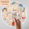 Corgi ve Kitap Sticker Seti