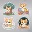 Corgi ve Kitap Sticker Seti </span>