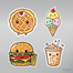 Kawaii Yemekler Sticker Seti </span>
