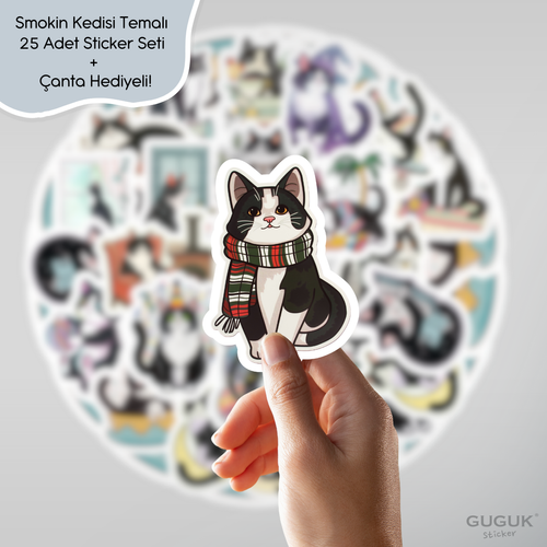 Smokin Kedisi Sticker Seti