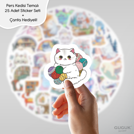 Pers Kedisi Sticker Seti
