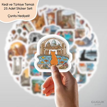 Kedi ve Türkiye Sticker Seti