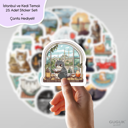 İstanbul ve Kedi Sticker Seti