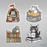 Kitap ve Kedi Sticker Seti </span>