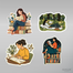Kitap ve Kadın Sticker Seti</span>