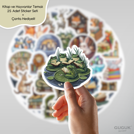 Kitap ve Hayvanlar Sticker Seti