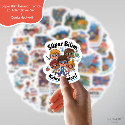 Süper Bilim İnsanları Sticker Seti