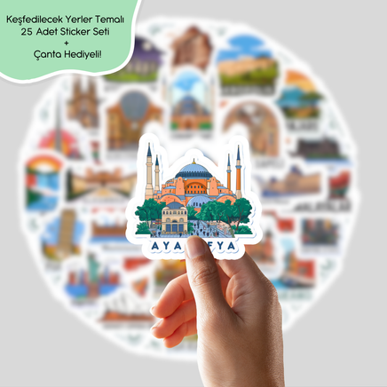 Keşfedilecek Yerler Sticker Seti