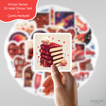 Kırmızı Sticker Seti