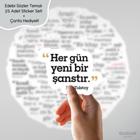 Edebi Sözler Sticker Seti