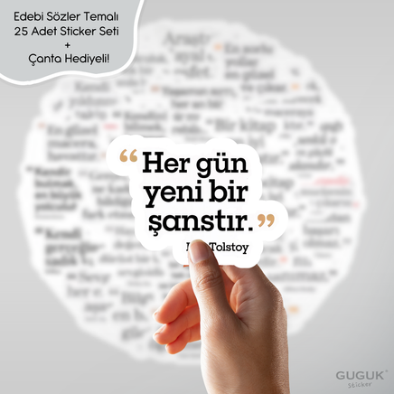 Edebi Sözler Sticker Seti