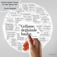Atatürk Sözleri Sticker Seti