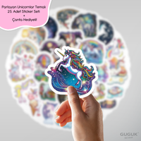 Parlayan Unicornlar Sticker Seti